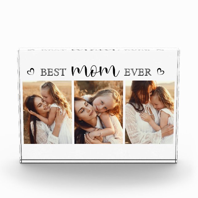 Bloc Photo Cadeau de script Meilleure Maman pour Maman Collag (Devant)
