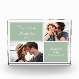 Bloc Photo Cadeau élégant de citation d'amour pour couples Bl