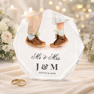 Bloc Photo Cadeau Élégant pour Jeunes Mariés Mariée Marié