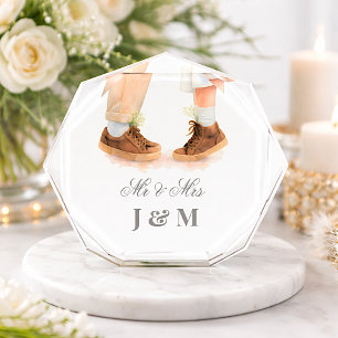 Bloc Photo Cadeau Élégant pour Jeunes Mariés Mariée Marié