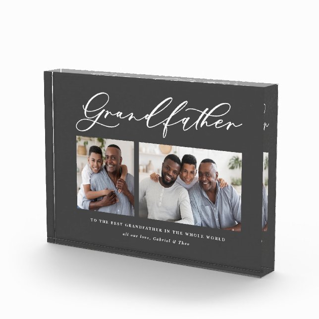 Bloc Photo Cadeau minime de script multi photo grand-père (Droite)