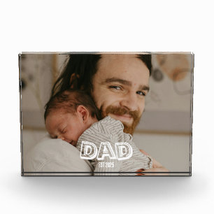 Bloc Photo Cadeau Papa Est Souvenir Nouveau Père 