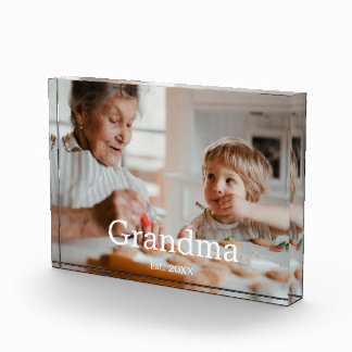 Bloc Photo Cadeau photo moderne établi par grand-mère