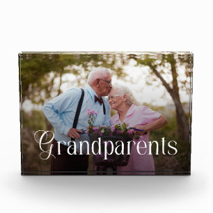 Bloc Photo Cadeau Photo Personnalisé Grands-Parents Typograph