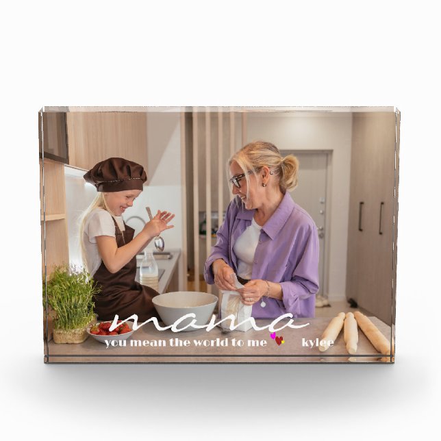 Bloc Photo Cadeau pour maman | Fête des mères personnalisée (Devant)