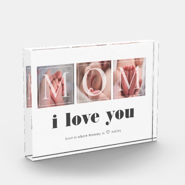 Bloc Photo Cadeau pour Maman Nouveau-né Photo Block (Gauche)