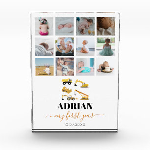 Bloc Photo Camions de construction Baby First Year Photo Coll