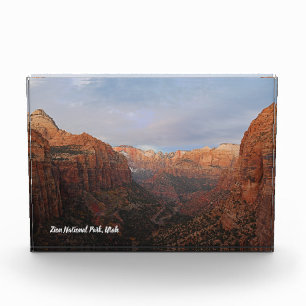 Bloc Photo Canyon surplombe le Parc national de Sion, Utah