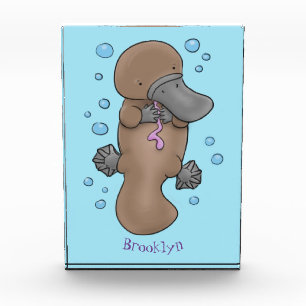 Bloc Photo Caricature de platypus bébé très heureuse