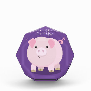 Bloc Photo Caricature de porc mignon rose pot vendue