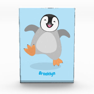 Bloc Photo Caricature de poussin de pingouin mignon et joyeus