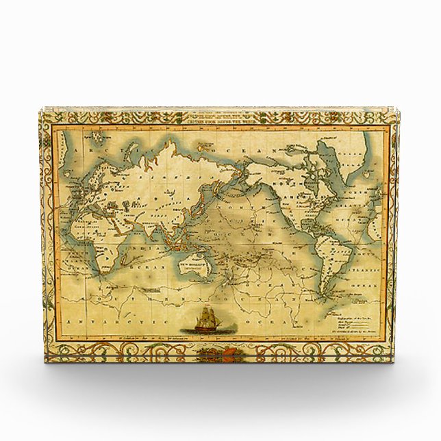 Bloc Photo Carte du monde antique (Devant)