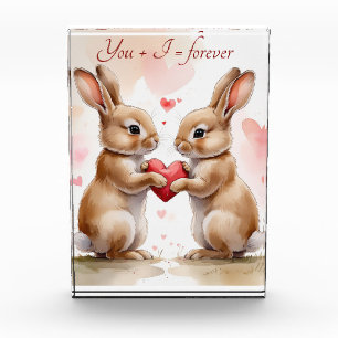 Bloc Photo Carte postale Romantique Bunny Card