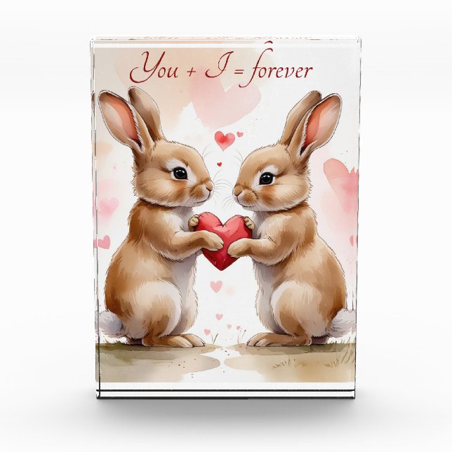 Bloc Photo Carte postale Romantique Bunny Card (Devant)