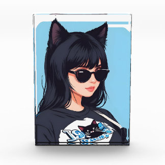 Bloc Photo Catrina Halloween Anime Fille Chat Fantastique