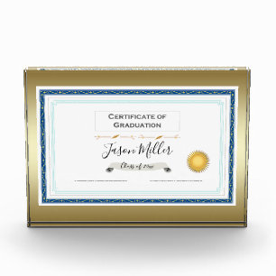 Bloc Photo Certificat de diplôme