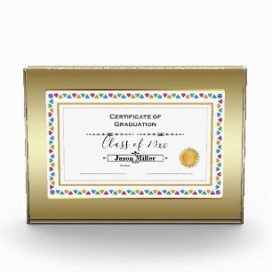 Bloc Photo Certificat de diplôme