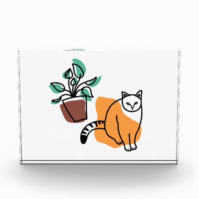Bloc Photo Chat et le plante (Devant)