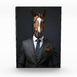 Bloc Photo Cheval drôle dans le costume