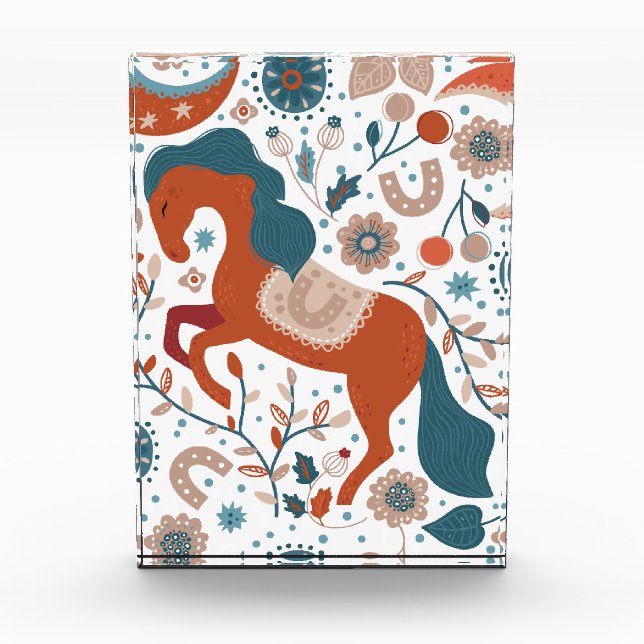 Bloc Photo Cheval scandinave mignon (Devant)