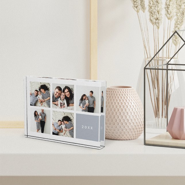 Bloc Photo Chic Collage | Year Keepsake Photo Block (Créateur téléchargé)