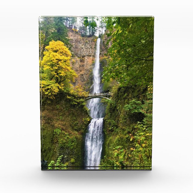 Bloc Photo Chutes Multnomah, Columbia River Gorge, Oregon (Devant)