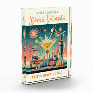 Bloc Photo Citrus Martini Bar Futuriste Atomique du milieu du