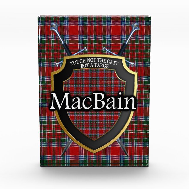 Bloc Photo Clan écossais MacBain Tartan (Devant)