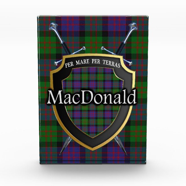 Bloc Photo Clan écossais MacDonald Tartan (Devant)