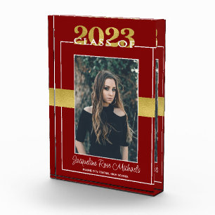 Bloc Photo Classe de 2023 Gardiens de graduation rouge et or
