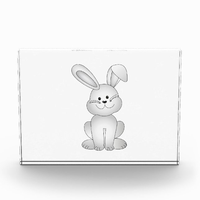 Bloc Photo Clipart blanc de lapin (Devant)