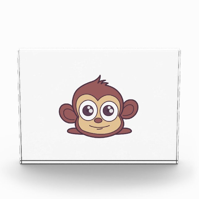 Bloc Photo Clipart de singe mignon (Devant)
