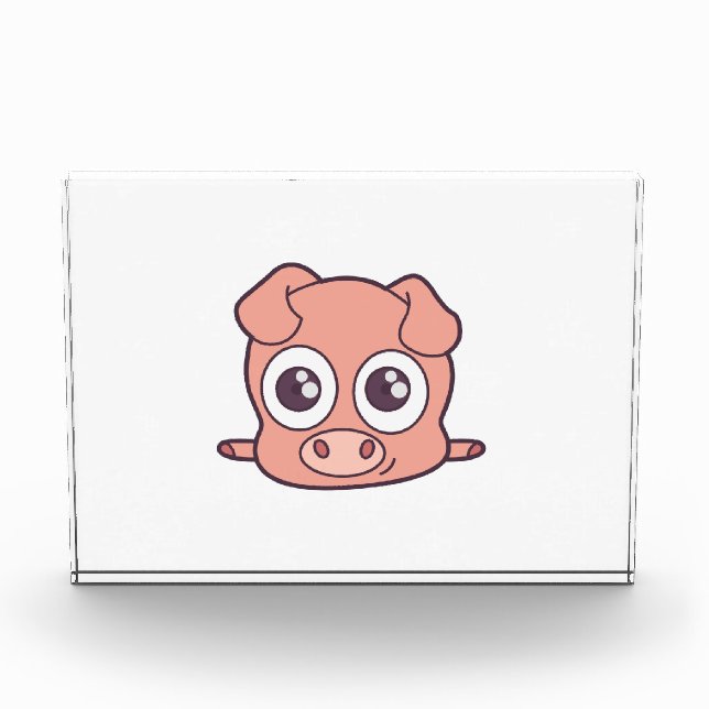 Bloc Photo Clipart mignon de porc (Devant)