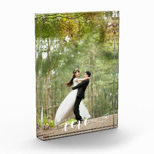 Bloc Photo Coeur XOXO Personnalisé Photo Personnalisé Vertica