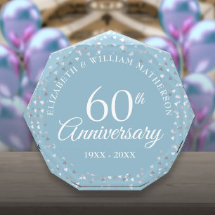 Bloc Photo Cœurs délicats de confettis pour le 60e anniversai