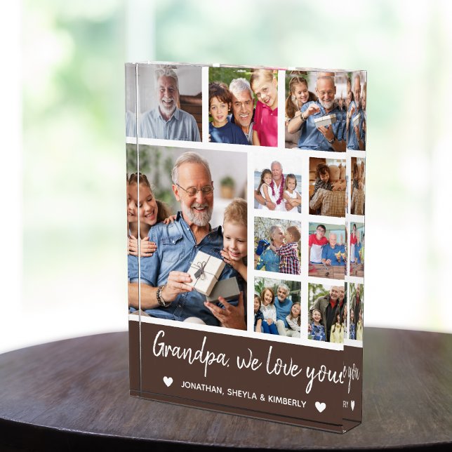 Bloc Photo Collage 10 Photos Grandpa We Love you (Créateur téléchargé)