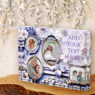 Bloc Photo Collage de cadre floral vintage avec lavande douce