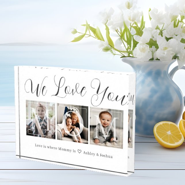 Bloc Photo Collage de photos de famille pour maman (Créateur téléchargé)