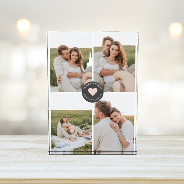 Bloc Photo Collage moderne Cadeau photo de famille personnali (Créateur téléchargé)