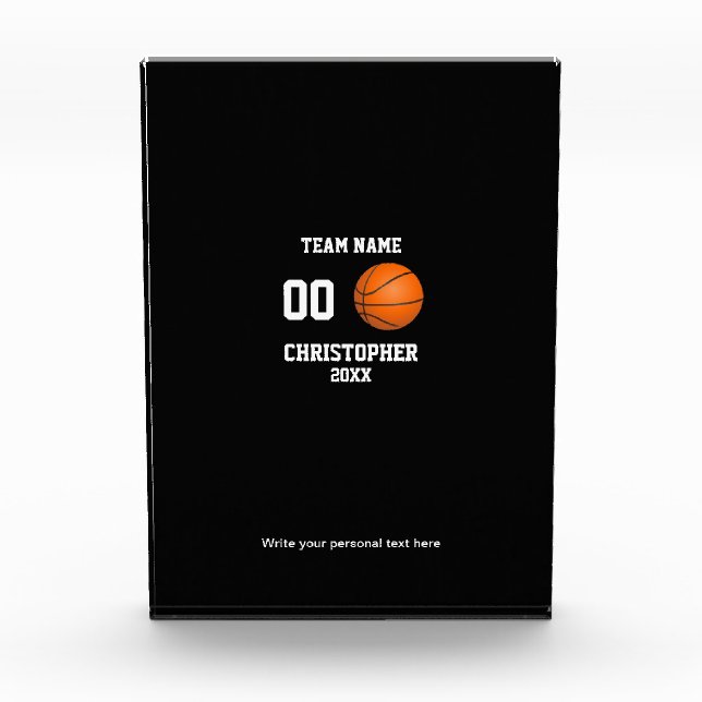 Bloc Photo Collage personnalisé de basket-ball (Devant)