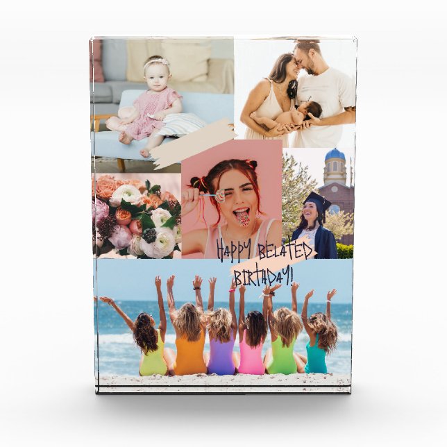 Bloc Photo Collage photo moderne Bonne carte d'anniversaire t (Devant)