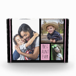 Bloc Photo Collage photo personnalisé 3 meilleure tante jamai