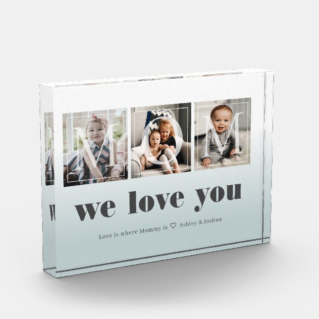 Bloc Photo Collage photo personnalisé modifiable pour maman (Gauche)