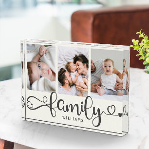 Bloc Photo Collection de script familial moderne Simple Photo