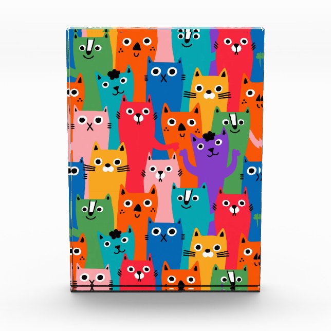 Bloc Photo Colorful cats (Devant)
