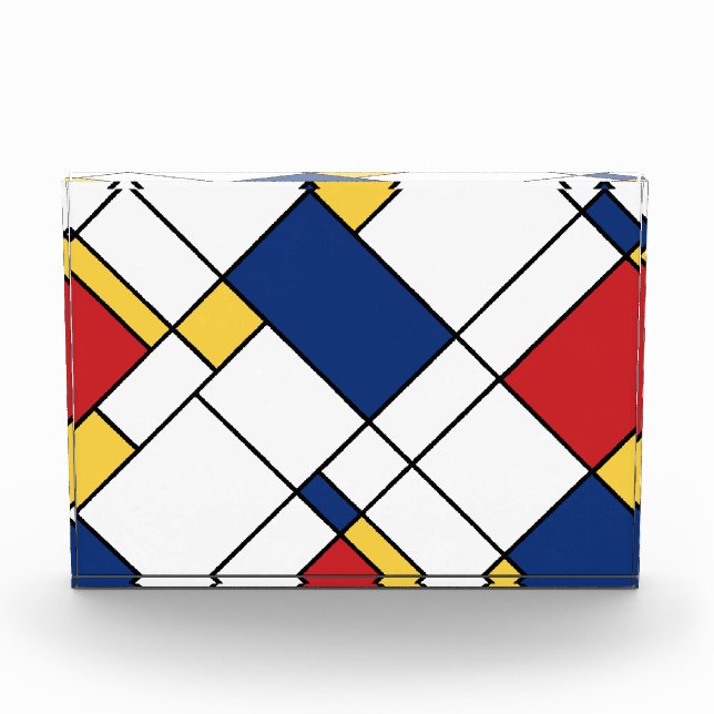 Bloc Photo Composition minimaliste Abstraite Mondrian (Devant)