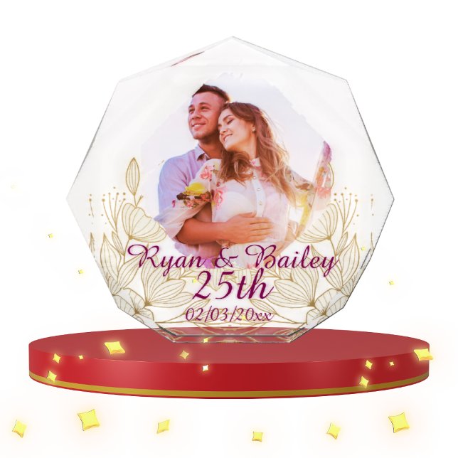 Bloc Photo Conception de fleurs printanières pour le 25e anni (Créateur téléchargé)