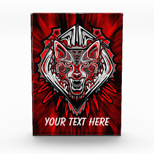 Bloc Photo Conception de totem tribal Haida de loup