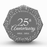 Bloc Photo Confetti des Coeurs d'argent du 25e anniversaire<br><div class="desc">Conçu pour coordonner avec notre collection Confetti de Coeurs d'argent du 25e anniversaire. Doté de délicats coeurs argentés confettis. Personnalisez avec votre spécial vingt-cinq ans argent information anniversaire en lettres chic. Conçu par Thisisnotme©</div>