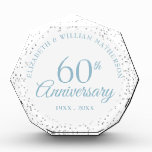 Bloc Photo Confetti du 60e anniversaire<br><div class="desc">Conçu pour coordonner avec notre collection Confetti du 60e anniversaire. Doté de délicats confettis. Personnalisez avec vos soixante ans spéciaux d'information sur l'anniversaire du diamant en lettres chic. Conçu par Thisnotme©</div>